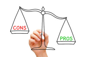 Pros Cons Scale Concept